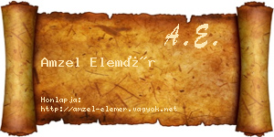 Amzel Elemér névjegykártya